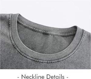 Camiseta Básica con Cuello Redondo y Lavado Ácido Personalizada para Hombre, 100% Algodón, Talla Grande, Estampado en Serigrafía, Estilo Urbano, Tejida - Product Image 4