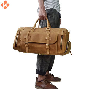 กระเป๋าทรงดัฟเฟิลกระเป๋าเดินทางหนังแท้สำหรับผู้ชายมีโลโก้ตามสั่งหรูหราออกแบบได้ตามต้องการมีขนาดและสี - Product Image 3