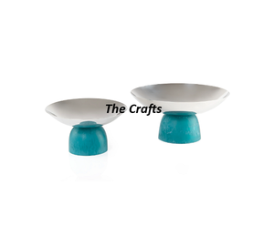 Deux bols à chocolat de tailles différentes en acier inoxydable avec support en résine pour la maison et les accessoires hôteliers - Product Image 5