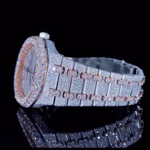 Diamante probador aprobado Moissanite reloj | VVS lujo helado esqueleto al por mayor - Product Image 5