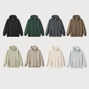 Men's Pullover Hoodie 100% Cotton <b>Black</b> Blank Fleece Custom Winter Warm Fashion Solid Color Private Brand Hoodie <b>Sweatshirt</b> - Product Image 6