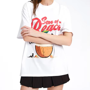 Camiseta de Mujer al por Mayor Premium de 240 GSM 100% Algodón, Hecha a Medida, Hombros Caídos, Estampado Gráfico, Opciones Multicolores - Product Image 2