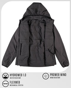 Men's Lightweight Windproof Waterproof Quilted Softshell <b>Jacket</b> Winter <b>Workouts</b> Zipper Closure Stand Collar Embroidery Athletic - Product Image 3