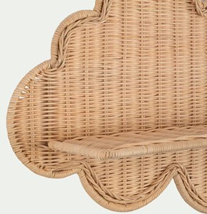Estante de ratán en la nube, estante de pared de mimbre tejido a mano, estante de pared decorativo de bambú, organizador para habitación de niños, guardería y decoración del hogar - Product Image 3
