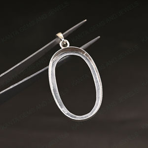 Venta caliente 925 Plata de Ley 18x13mm bisel ovalado colgante ajuste bueno para cenizas resina relleno fino recuerdo joyería para mujeres - Product Image 3