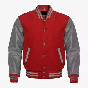 Streetwear Baseball Nouvelle Arrivée Hommes Varsity Veste Prix De Gros Joueur De Baseball Imperméable Style Vintage Avant Broderie - Product Image 5