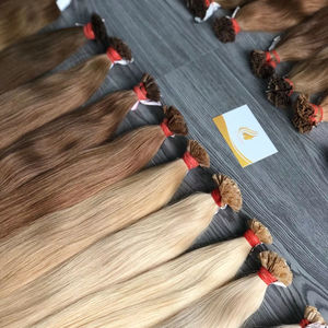 เคราตินอิตาลี I-Tips ผมเรีมีดิบ100% เวียดนามใช้ต่อกับผมแบบใช้แถบผ้าสีอ่อนด้านหน้าแบบเทปคลื่น - Product Image 1