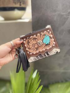 High quality Cowhide Fur <b>Leather</b> <b>Coin</b> <b>Purse</b> Stylish Clutch Slim Wallet <b>Purse</b> Hand Tooled <b>Leather</b> Western Style Unisex <b>Purse</b> - Product Image 4