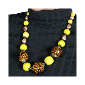 Collar de cuentas redondas de resina de producto sólido, cuentas multicolores hechas a mano, collar de joyería para mujer, gran oferta, fabricante hecho a mano - Product Image 5