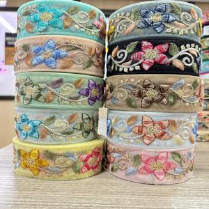 Custom Made Embroidered Floral Laces in Size 1.25 Inch to 2 Inch and Larger Ideal for Use by Fashion Designer - Product Image 1