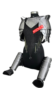 ชุดกอร์เก็ตคอยุคกลางพร้อมรางป้องกันแขนพอลล่า18เกจเกราะเหล็กอ่อนมีฮู้ดชุดแขนสวมใส่ได้ - Product Image 6