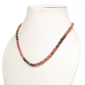 สร้อยคอลูกปัดทัวร์มาลีนสีชมพู heishi - Product Image 4