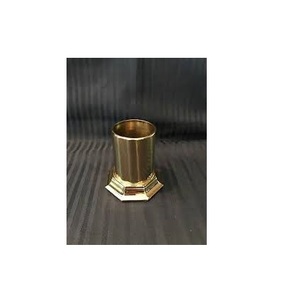 Porte-stylo en laiton de taille moyenne Design contemporain en laiton Porte-stylo en laiton doré géométrique de haute qualité - Product Image 4