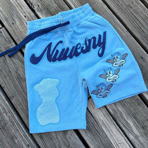 กางเกงขาสั้นผ้าฝ้าย100% สำหรับผู้ชายกางเกงขาสั้นแบบเย็บปักโลโก้ได้ตามต้องการ - Product Image 3