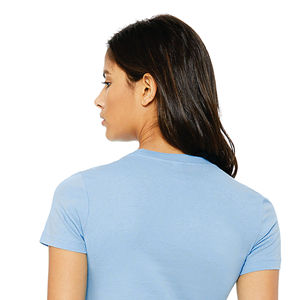 Airlume-Camiseta entallada para mujer, Camiseta de algodón 100% de longitud corporal más larga y anillo tejido, 32 onzas, azul, 4,2 - Product Image 6