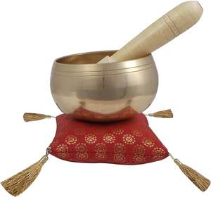 ชามร้องเพลงทำจากทองเหลืองคุณภาพสูงสำหรับฝึกสมาธิชามอาหารทิเบตหลายรูปทรง - Product Image 1