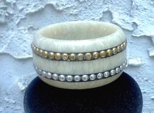 Peichi gros bracelet jonc en résine acrylique en couleur marbrée gros bijoux de mode pour les femmes bracelet de déclaration - Product Image 6