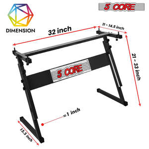 Soporte de Teclado de 5 Niveles Ajustable, Estilo Z, Metálico, para Piano Eléctrico, Capacidad de 330 lb, Plegable - Product Image 5
