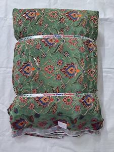 Top Rated Pure Crepe Leaf and flower Embroidered Breathable <b>Eco</b>-<b>Friendly</b> <b>Fabric</b> Position Print Natural Textile Designer - Product Image 6