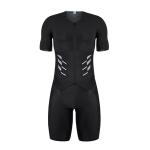 Traje de Baño de Triatlón de Alta Calidad para Mujer, Diseño Transpirable con Cremallera en el Pecho, Diseño Impermeable, Logotipo Impreso en la Parte Delantera, Talla Grande 2 - Product Image 1