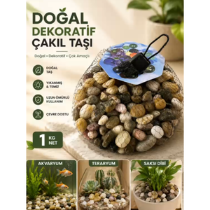 Galets décoratifs pour aquarium, pierres naturelles, pierres pour aquarium de poissons, couleur café - Product Image 1