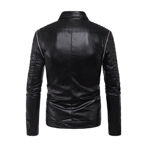 Veste en cuir pour homme, best-seller du fabricant, col montant, design réversible écologique, cuir de vache, services ODM - Product Image 5