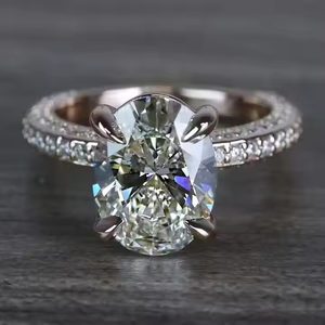 IGI certifié VS1 clarté F couleur laboratoire cultivé CVD pierre coupe ovale diamant fiançailles bijoux de mariage cadeau quotidien pour les femmes - Product Image 6