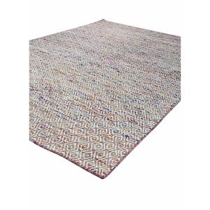 พรมขนสัตว์และใยวิสโคสสีน้ำเงินแบบทอเรียบ ลายเรขาคณิต รุ่น ADWV-13047 สำหรับใช้ในบ้าน - Product Image 2