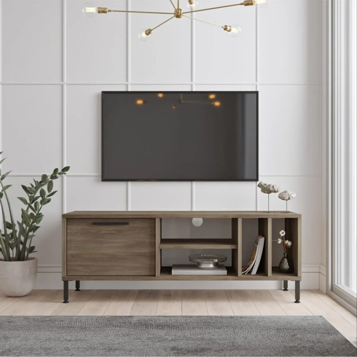 Afossa Europese Tv-Stands Van Kalkoen Moderne Houten Tv-Kast Tv-Unit Set