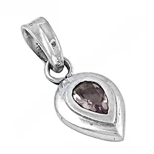 Colgante de Plata 925 con Amatista en Forma de Lágrima para Mujer, con Baño de Oro Rosa y Platino, Joyería de Regalo - Product Image 2