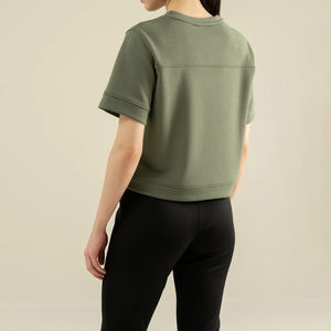 Sudadera Corta de Invierno para Mujer, Diseño Básico Informal, Cuello Redondo, Lisa, Suave, de Poliéster/Algodón, Personalizable en la Parte Delantera - Product Image 4