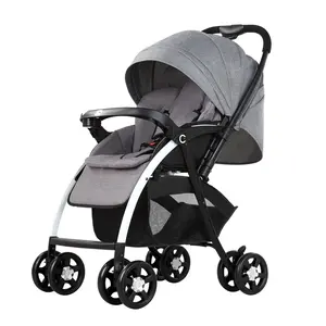 Carrinho de bebê com pára-sol Canopy Atacado Clássico para Viagem Baby Carriage Macio e Confortável Baby Pram Dobrável 3 em 1