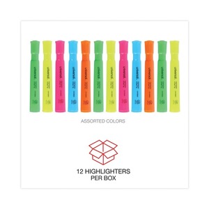 Marcadores de Escritorio Universales Mini, Colores Pastel Surtidos, Juego de 12 Piezas, Punta de Cincel de Plástico para Uso Escolar, Embalaje Suelto - Product Image 4