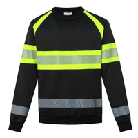 Chemise de travail à manches longues pour homme, haute visibilité, réfléchissante, en polyester, séchage rapide, respirante, vêtements de travail de construction