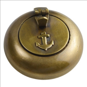 Brass <b>Ashtray</b> in Cast Metal With Mirror Polish and Border Enamel Painted Small Metal <b>Ashtrays</b> Available Ay Affordable Price - Product Image 3