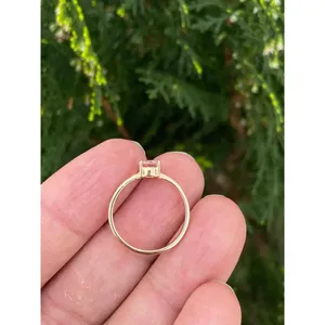 Anillo de Oro de 14K con Morganita Natural y Diamantes, Joyería Fina Hecha a Mano, Proveedor Mayorista de Piedras Preciosas - Product Image 4