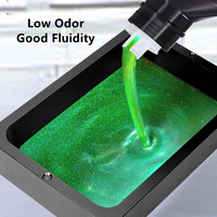 YOUSU resin 3D metalik hijau 3d, resin 3d untuk printer 8k 12k resin dapat dicuci air