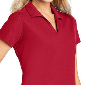 Camiseta Polo de Manga Corta Roja para Mujer, Marca Harry Johnson Production, Color Sólido, Tejido de Punto, Estilo Casual, 100% Poliéster, Largo Regular - Product Image 5