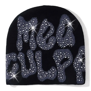 Gorras de Punto Personalizadas de Alta Calidad con Pedrería, Estilo Moderno, Tejido Común, Servicio OEM Unisex y Logotipo Personalizado - Product Image 6