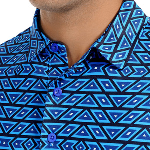 Polo de sublimation 100% polyester chemises à séchage rapide polo haute performance course vêtements de sport logo personnalisé polyester golf - Product Image 4