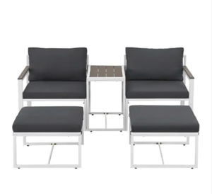 Hot Durable Use Tailles personnalisées Ensemble de patio extérieur moderne Cadre en acier Revêtement PA imperméable Hôtels-Meubles Bari fabriqués au Vietnam - Product Image 1