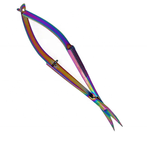 กรรไกรตัดขนคิ้วและต่อขนตาใบโค้งคมกริบ ทำจากสแตนเลส ขายดี สำหรับการตัดหนังกำพร้า - Product Image 3