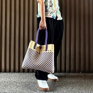 New Style Eco-Friendly Women's Handbags Recycled Plastic Straw Weave Bags Indonesia Weaved <b>Apparel</b> for Adults - Product Image 5