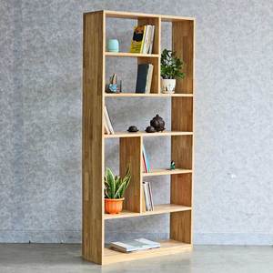 ชั้นวางหนังสือและของเล่น 6 ชั้นทันสมัย ​​80x25x170 ซม. ไม้ยางพารา KS68232 สำหรับห้องนั่งเล่น ห้องทำงาน ห้องเด็ก - Product Image 4
