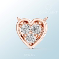 Pendentif en diamant rond taille brillant, certifié IGI, or massif, collier de luxe en cercle, bijoux en diamant naturel authentique