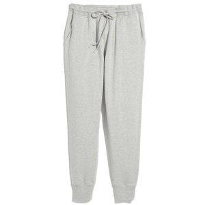 Femmes de haute qualité 100% coton taille moyenne pantalons de survêtement ceinture élastique Joggers avec poches pantalon d'hiver avant plat pour adultes - Product Image 5