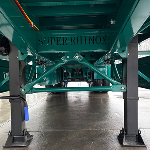 Semi-remorque à plateau en acier Super Rhinox Heavy Duty de 40/45/48 pieds, 3 essieux, pour conteneurs, à vendre - Product Image 5