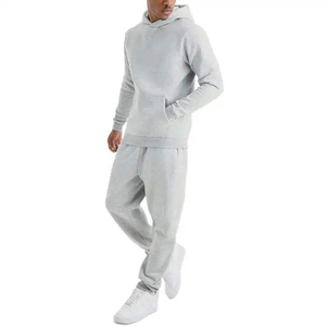 Hot Selling Winter 300g Organic Cotton Hooded Casual Men's Eco-Friendly Streetwear Solid Tracksuits Custom Logo High Quality OEM - Product Image 1