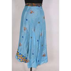 Handmade Vintage Silk Wrap <b>Skirt</b> Bohemian Magic Reversible Layered Summer Wear Printed Women's Wholesale <b>Skirt</b> Bikini Cover up - Product Image 2