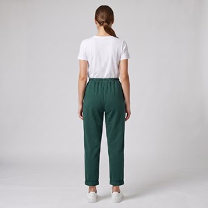 Pantalon confortable à taille haute, plissé, coupe carotte, avec ceinture élastique et poches - Taille unique, convient aux tailles 36 à 44 - Product Image 3